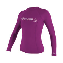 UV Sun Protection Women′s Basic Skins Long-Sleeve Rashguard Top